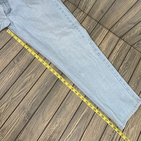 Lands End Women Light Wash Denim Jeans Leather Tag Regular Tapered Sz 37R - Picture 8 of 12